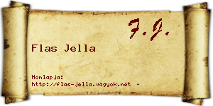 Flas Jella névjegykártya